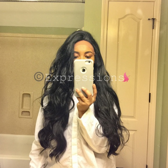 Long Wavy Human Blend Lace Front - Picture 4 of 4